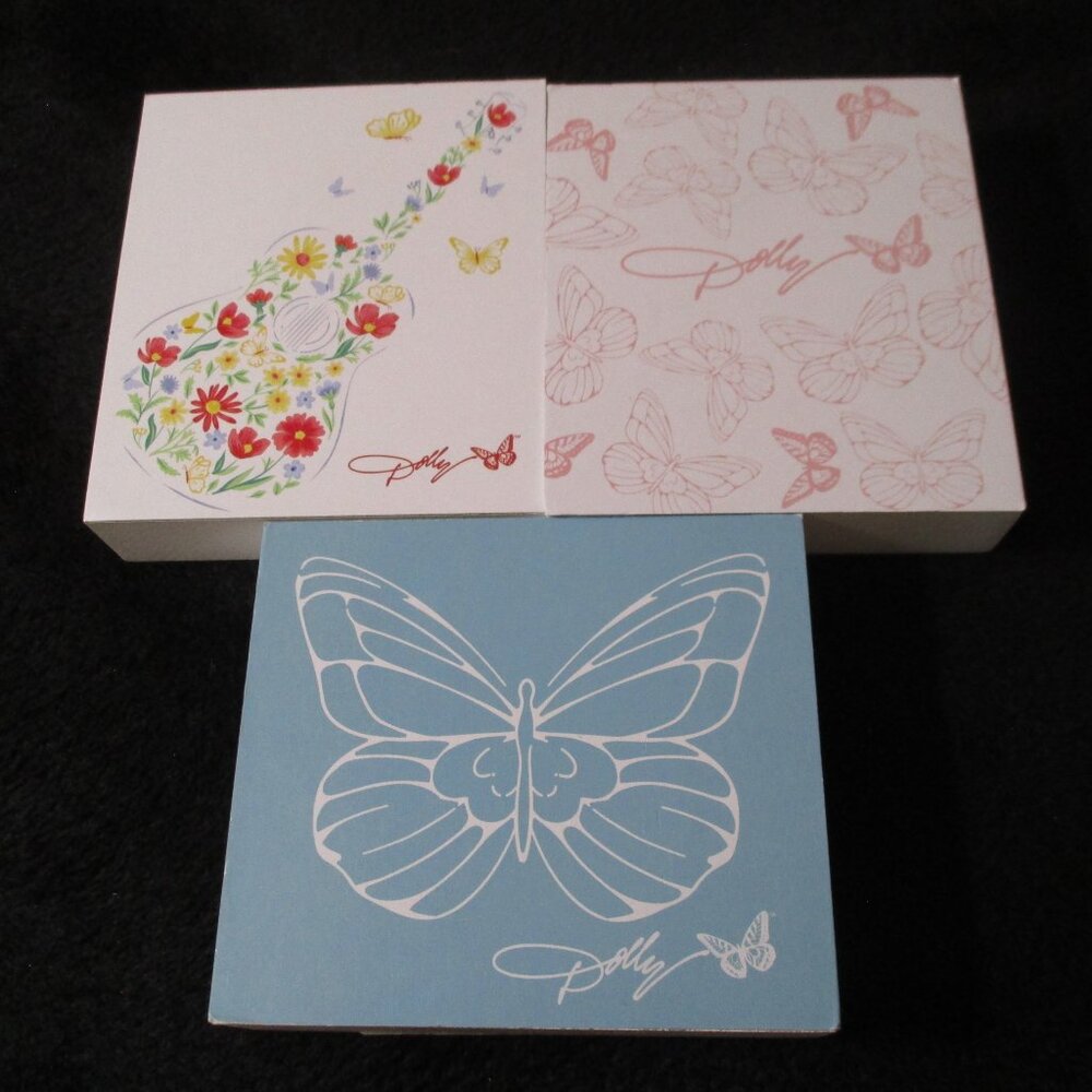 Lot of Three DG Dolly Parton Wood Word Blocks  NEW